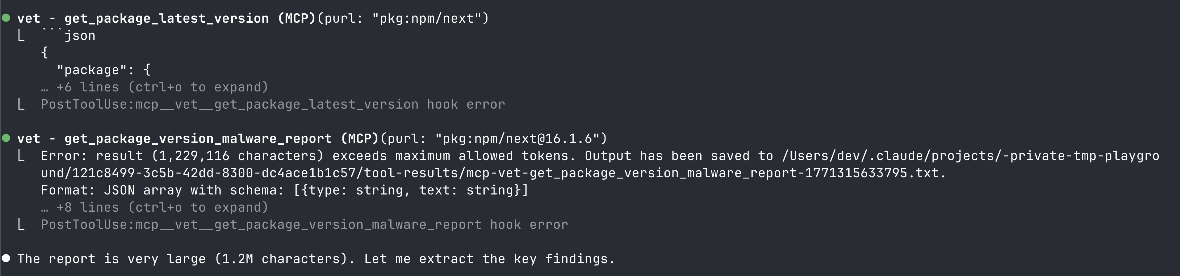 vet MCP Context Overflow