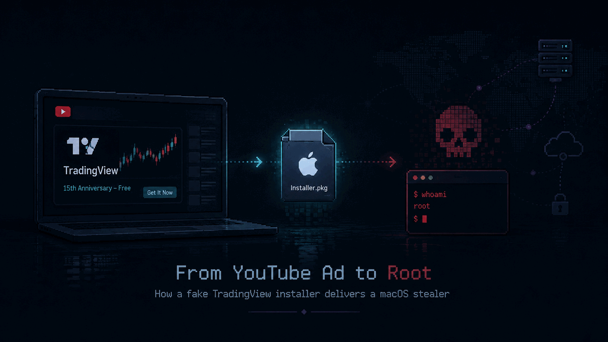 From YouTube Ad to Root: How a Fake TradingView Installer Delivers a macOS Stealer